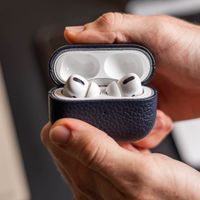 Accezz Genuine leather case  Apple AirPods 1 / 2 - Dark blue