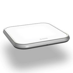 Zens Aluminium Single Wireless Charger - Draadloze oplader voor Apple en Samsung - 10 watt - Wit