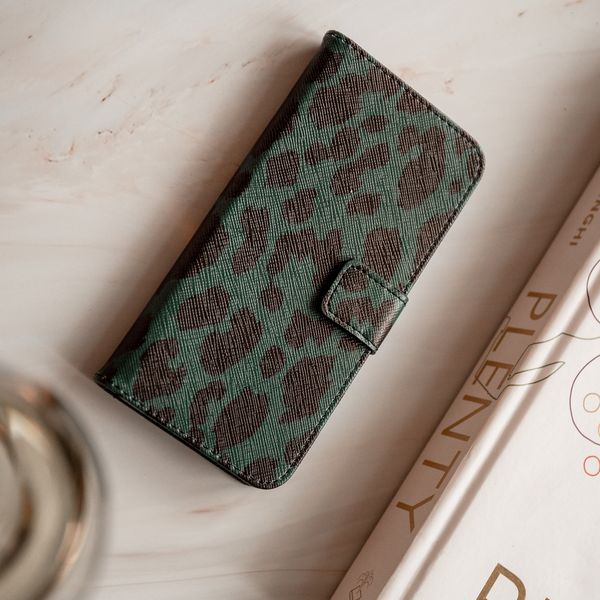imoshion Design Softcase Bookcase Samsung Galaxy A71 - Green Leopard
