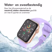 imoshion Siliconen⁺ bandje Apple Watch Series 1 t/m 9 / SE (38/40/41 mm) | Series 10 / 11 (42 mm) - Maat S/M - Lila