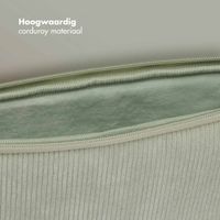 Selencia Corduroy Laptop hoes 13-14 inch - Laptopsleeve -Pistache Cream