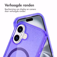imoshion Sparkle Backcover met MagSafe Apple iPhone 16 - Glitter Paars