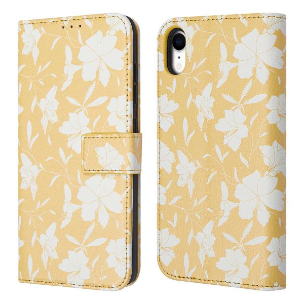 imoshion Design Bookcase iPhone Xr - Yellow Flowers