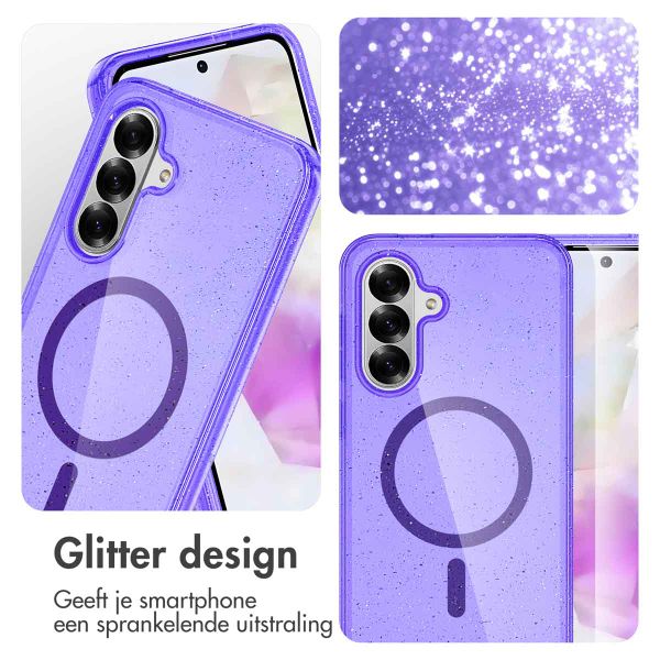 imoshion Glitter Backcover met MagSafe Samsung Galaxy A36 - Glitter Paars