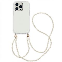 imoshion Backcover met koord + armband - Parels Apple iPhone 14 Pro - Transparant