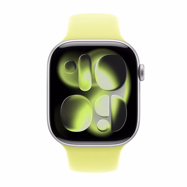 Apple Sport Band Apple Watch Series 1 t/m 11 / SE / Ultra (44/45/46/49 mm) - Maat M/L - Neon Yellow