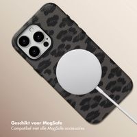 Selencia Sabi Backcover Panterprint met MagSafe Apple iPhone 15 Pro Max - Midnight Black