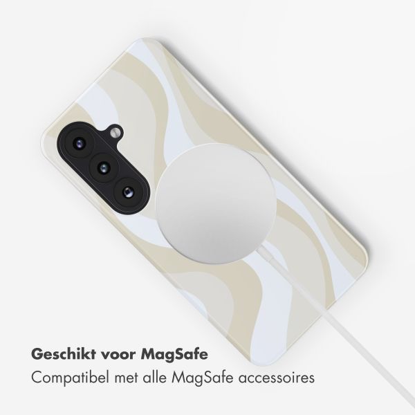 Selencia Vivid Backcover met MagSafe Samsung Galaxy S26 - Desert Waves Beige