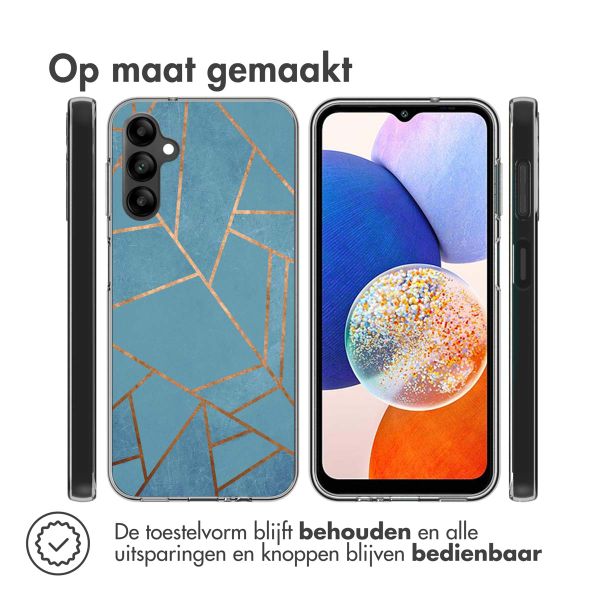 imoshion Design hoesje Samsung Galaxy A14 (5G/4G) - Grafisch Koper / Blauw