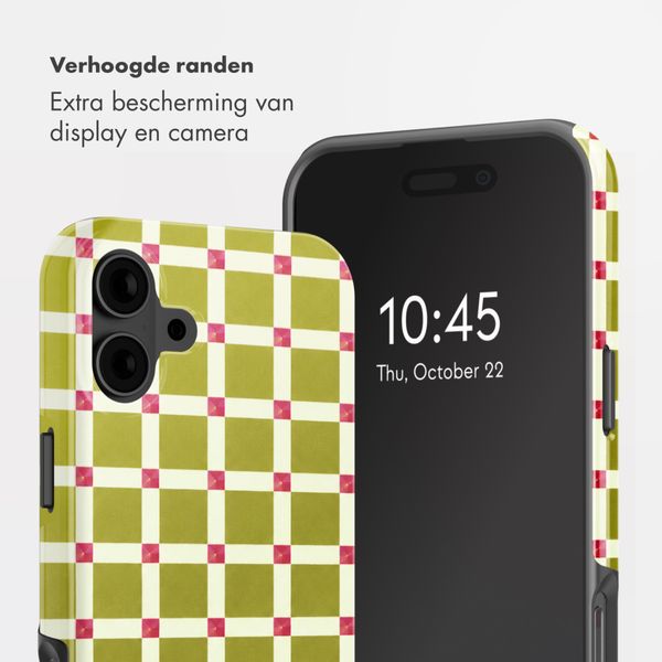 Selencia Vivid Backcover met MagSafe Apple iPhone 16 - Check This Olive