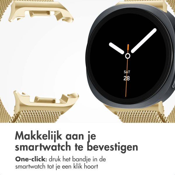 imoshion Milanees magnetisch bandje Samsung Galaxy Watch 8 (40/44mm) / Classic (46mm) - Goud