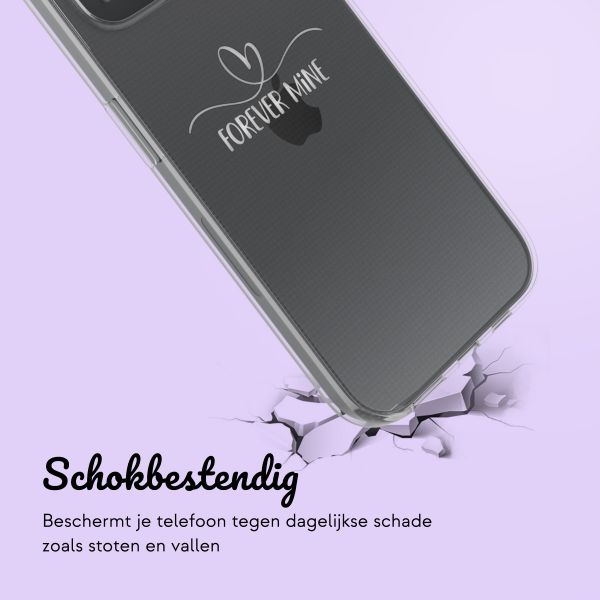 Hoesje met eigen foto en/of tekst Apple iPhone 15 - Sierlijk hartje