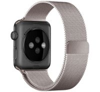 WiWu Milanese band Apple Watch Series 1 t/m 11 / SE / Ultra (44/45/46/49 mm) - Starlight