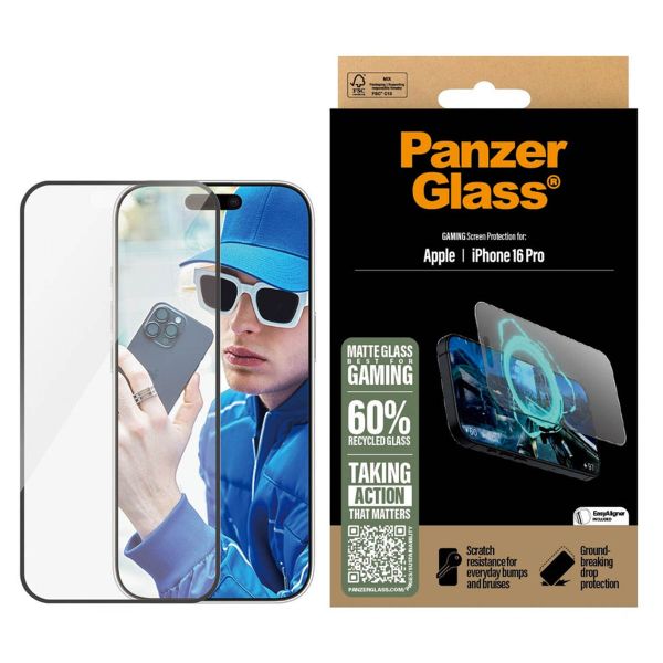 PanzerGlass Gaming Screenprotector Ultra Wide Fit met applicator Apple iPhone 16 Pro
