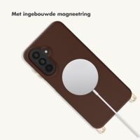 Selencia Rivièra MagSafe Backcover met afneembare haakjes Samsung Galaxy A17 (5G) / (4G) - Choco Brown