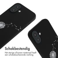 imoshion Siliconen design hoesje met koord Apple iPhone 16 Plus - Dandelion Black