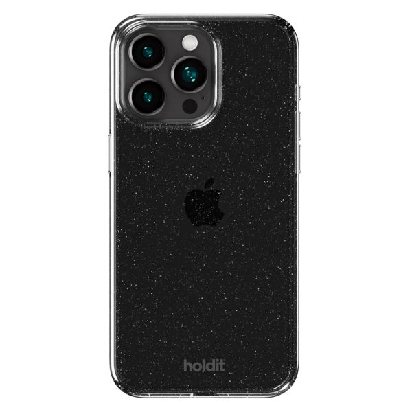 Holdit Glitter Case Apple iPhone 15 Pro - Zwart
