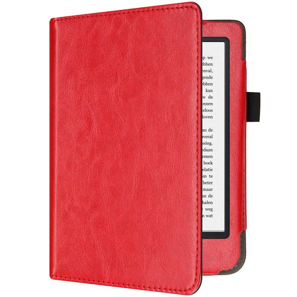 imoshion Vegan Leather Bookcase Kobo Clara 2E / Tolino Shine 4 - Rood