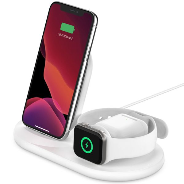 Belkin 3-in-1 Wireless Charger iPhone + Apple Watch + AirPods - 7.5W - Wit