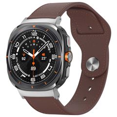 imoshion Lederen bandje Samsung Galaxy Watch Ultra (2024/2025) - Donkerbruin