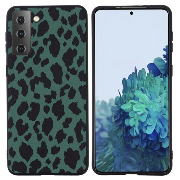 imoshion Design hoesje Samsung Galaxy S21 - Luipaard - Groen / Zwart