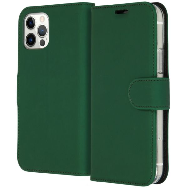 Accezz Wallet Softcase Bookcase iPhone 12 (Pro) - Groen