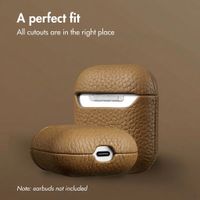 Accezz Genuine leather case  Apple AirPods 1 / 2 - Taupe