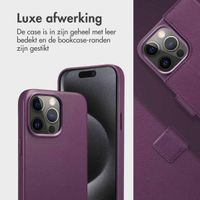Accezz Leather Bookcase 2-in-1 met MagSafe Apple iPhone 15 Pro Max - Heath Purple