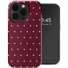 Selencia Vivid Backcover Apple iPhone 14 Pro - Happy Dots Burgundy