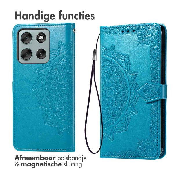 imoshion Mandala Bookcase Motorola Moto G56 - Turquoise