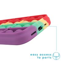 imoshion Pop It Fidget Toy - Pop It hoesje iPhone 12 (Pro) - Rainbow