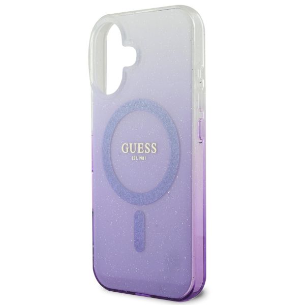 Guess MagSafe IML Glitter Gradient Case iPhone 16 - Purple