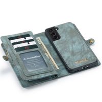 CaseMe Luxe Lederen 2 in 1 Portemonnee Bookcase Samsung Galaxy S22 - Groen