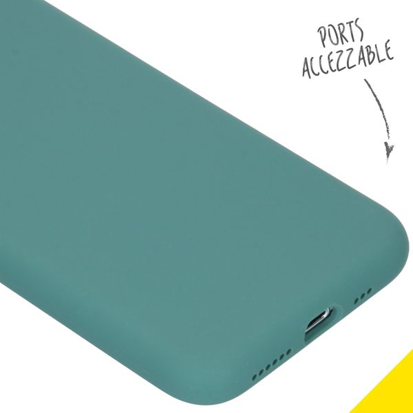 Accezz Liquid Silicone Backcover iPhone 11 Pro - Donkergroen