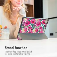 imoshion Design Trifold Case Apple iPad Pro 11 (2025) M5 / (2024) M4 - Floral Water Colour