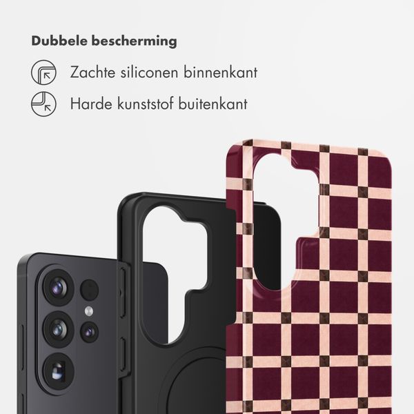 Selencia Vivid Backcover Samsung Galaxy S26 Ultra - Check This Burgundy