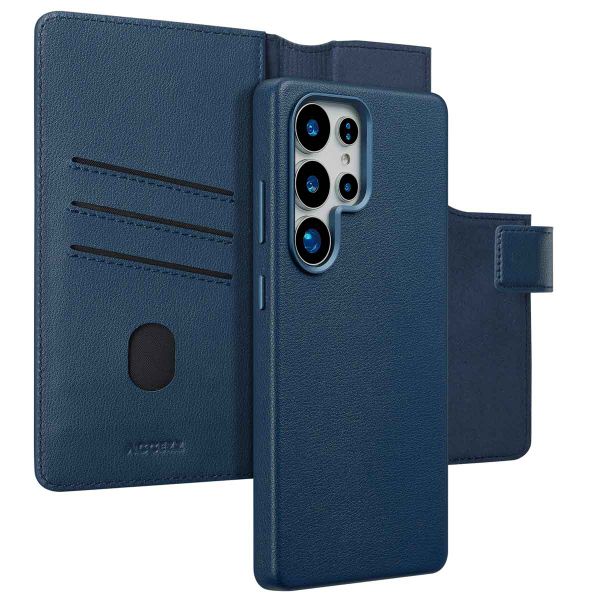 Accezz Leather Bookcase 2-in-1 met MagSafe Samsung Galaxy S25 Ultra - Nightfall Blue