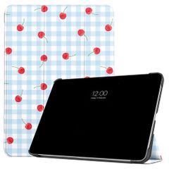 imoshion Design Trifold Bookcase Apple iPad Air 11 inch (2026) M4 / (2025) M3 / (2024) M2 / Air 5 (2022) / Air 4 (2020) - Cherry Check
