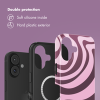 Selencia Vivid Back Cover with MagSafe Apple iPhone 17 - Wavy Swirl Pink Plum