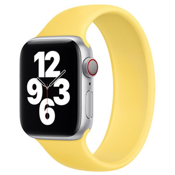 Apple Siliconen solobandje Apple Watch | 44/45/46/49 mm - Maat 8 - Ginger
