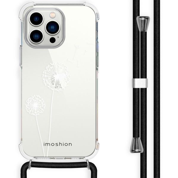 imoshion Design hoesje met koord iPhone 14 Pro Max - Paardenbloem - Wit