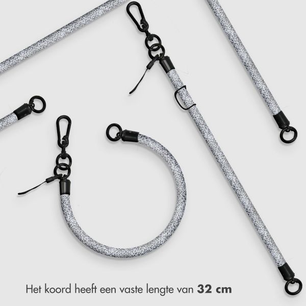 imoshion Universeel polsbandje one size - 10 mm dik - Wit / Zwart