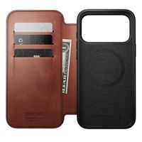 Nomad Modern Horween Leather Folio Bookcase met MagSafe Apple iPhone 17 Pro Max - Olde Dublin
