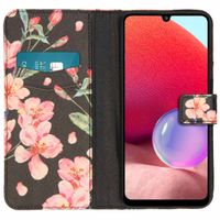 imoshion Design Softcase Bookcase Samsung Galaxy A33 - Blossom Black