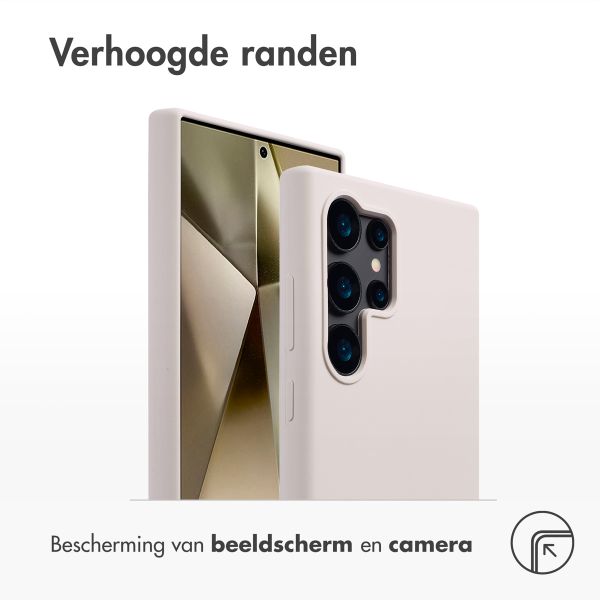 Accezz Liquid Silicone Backcover met MagSafe Samsung Galaxy S24 Ultra - Stone