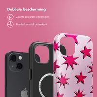 Selencia Vivid Backcover met MagSafe Apple iPhone 13 - Stars Rubine Red Light Pink