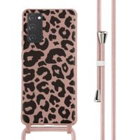 imoshion Siliconen design hoesje met koord Samsung Galaxy S20 FE - Animal Pink