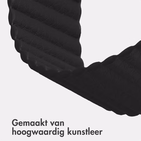 imoshion Magnetisch kunstleren bandje Apple Watch | 38/40/41/42 mm - Zwart
