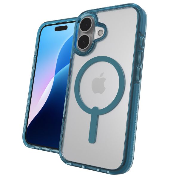 ZAGG Santa Cruz Snap Case met MagSafe Apple iPhone 16 - Clear / Blue