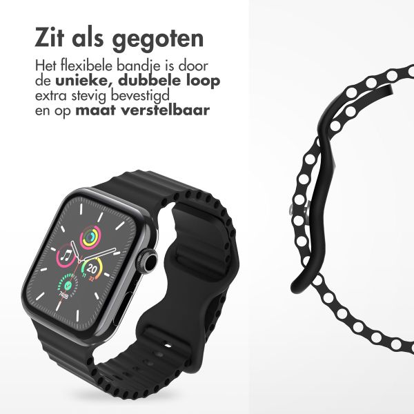 imoshion Athletic siliconenbandje Apple Watch Series 1 t/m 10 / SE / Ultra (2) (44/45/46/49 mm) - Zwart